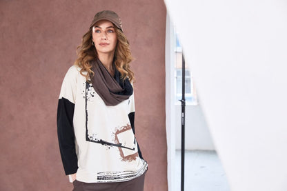 Naya Cocoa/Black Two Tone Snood
