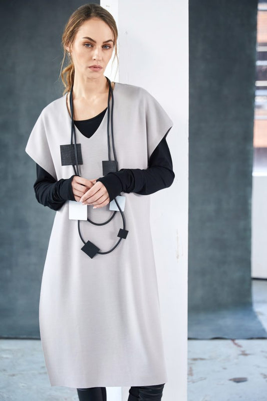 Naya Taupe Long Line Tunic Top