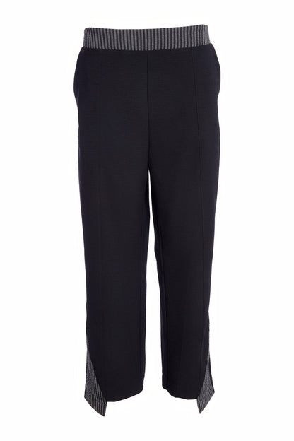 Naya Black/Grey Striped Waist Trouser
