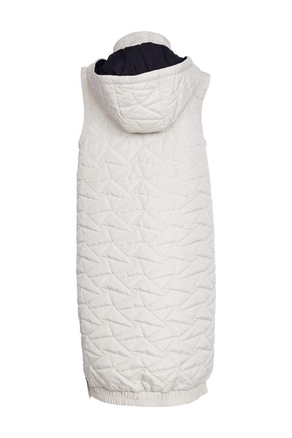 Naya Taupe/Black Padded Long Line Gilet