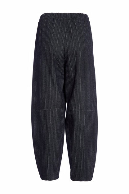 Naya Black/White Pinstripe Pull Up Trouser