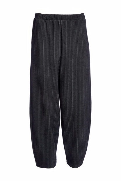 Naya Black/White Pinstripe Pull Up Trouser