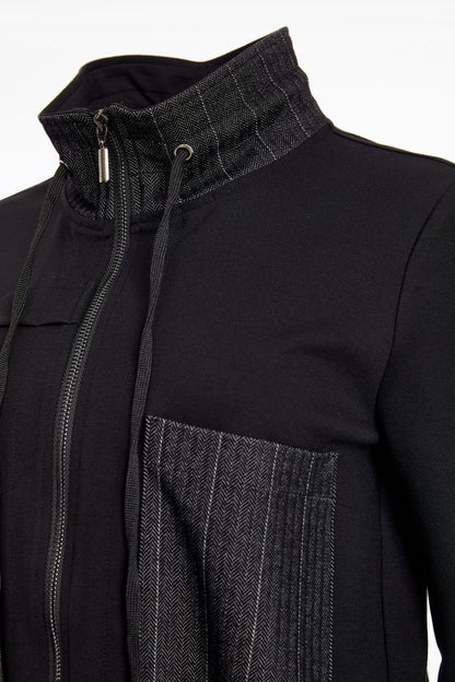 Naya Black/White Pinstripe Pocket Jacket