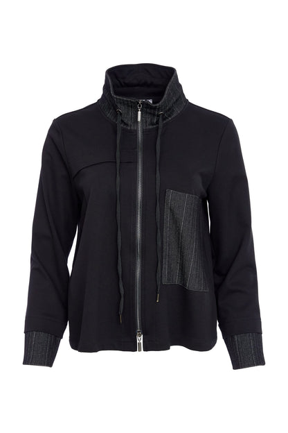 Naya Black/White Pinstripe Pocket Jacket