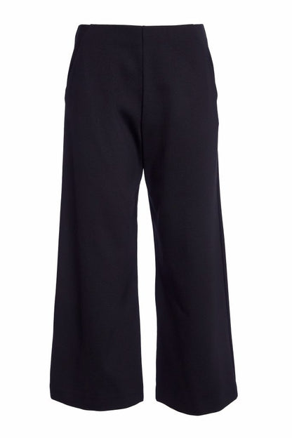 Naya Black Cropped Wide Leg Trousers