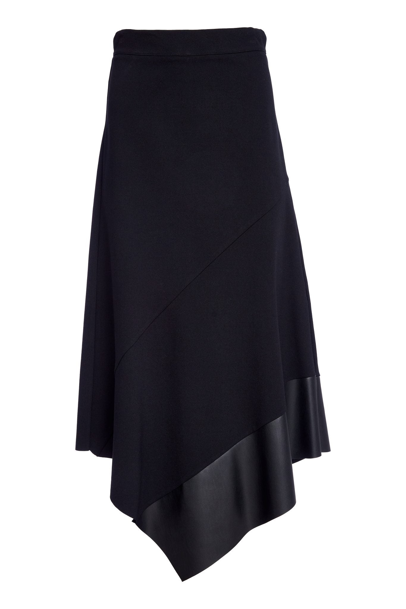 Naya Black Angled Hem Skirt