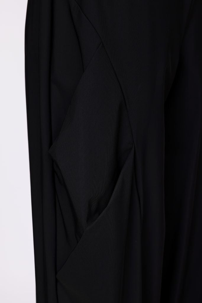 Naya Black Shaped Front Tuck Trouser