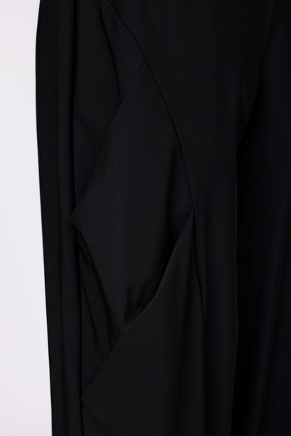 Naya Black Shaped Front Tuck Trouser