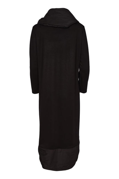 Naya Black Curved Hem Dress w/Neckpiece