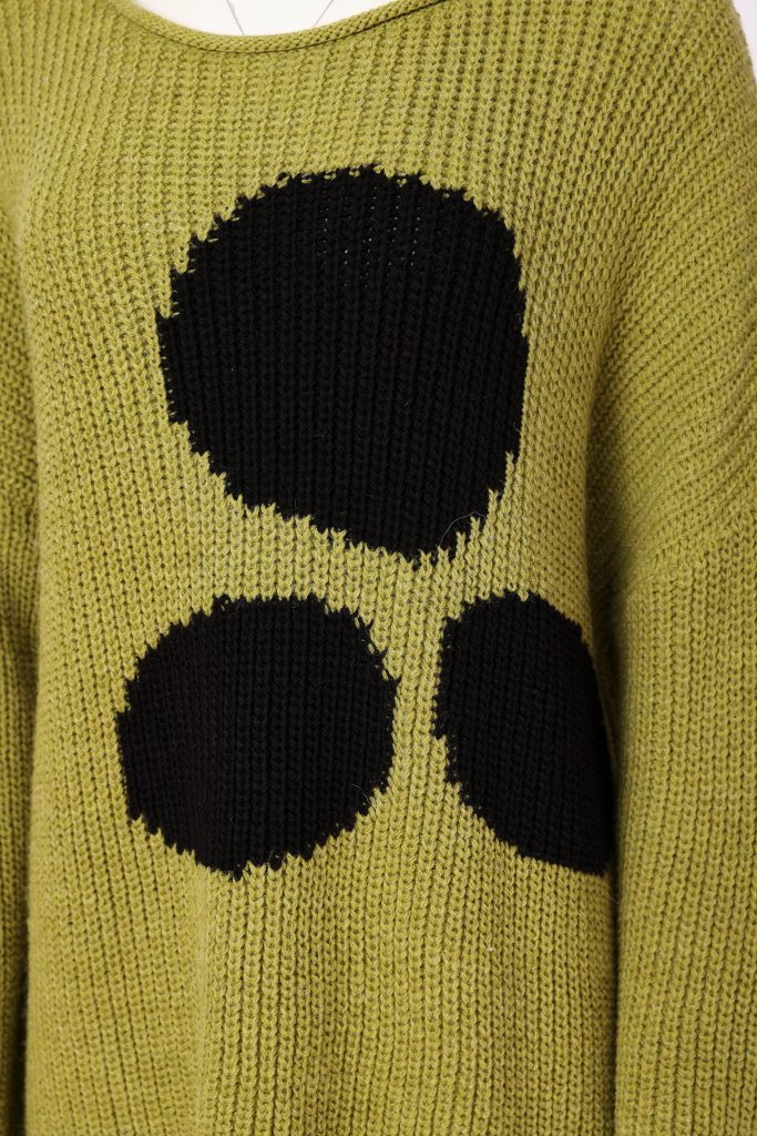 Naya Avocado/Black Spot Knit Jumper
