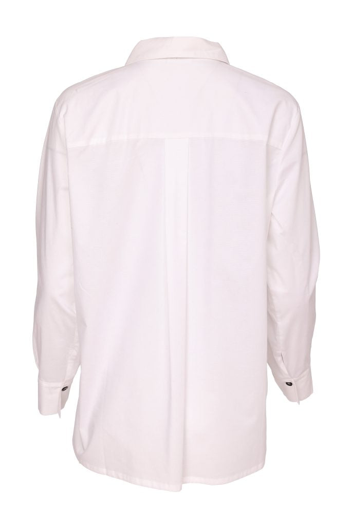 Naya White/Black Placement Print Shirt