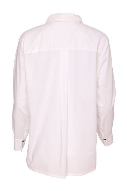 Naya White/Black Placement Print Shirt