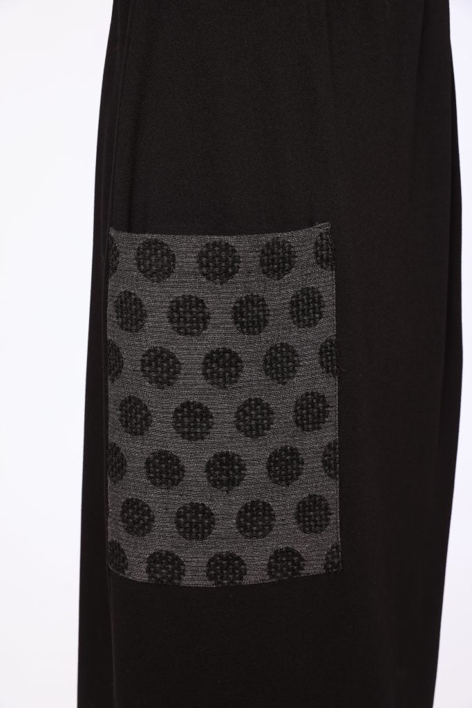 Naya Black/Grey Spot Pull-up Skirt