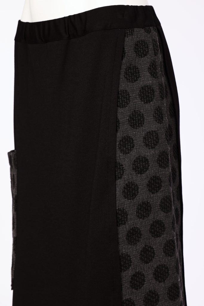 Naya Black/Grey Spot Pull-up Skirt