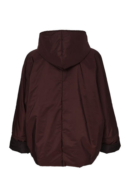 Naya Black/Choko Double-Zip Hooded Jacket