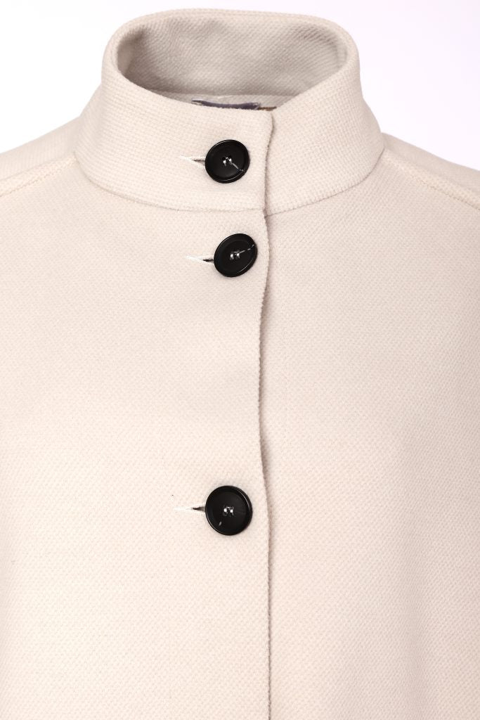 Naya Stone High Neck Button Cape