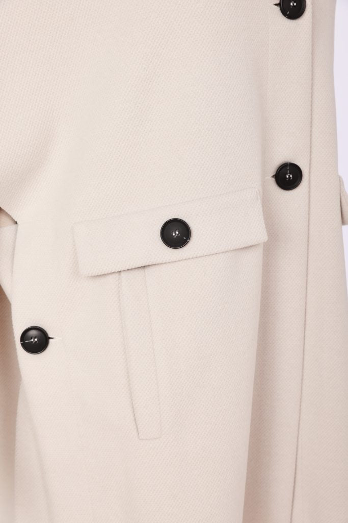 Naya Stone High Neck Button Cape