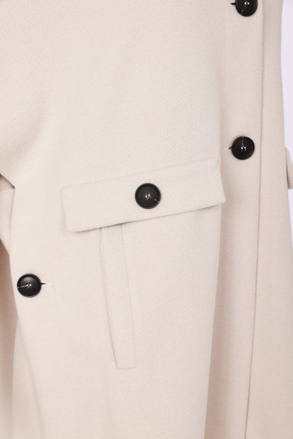 Naya Stone High Neck Button Cape