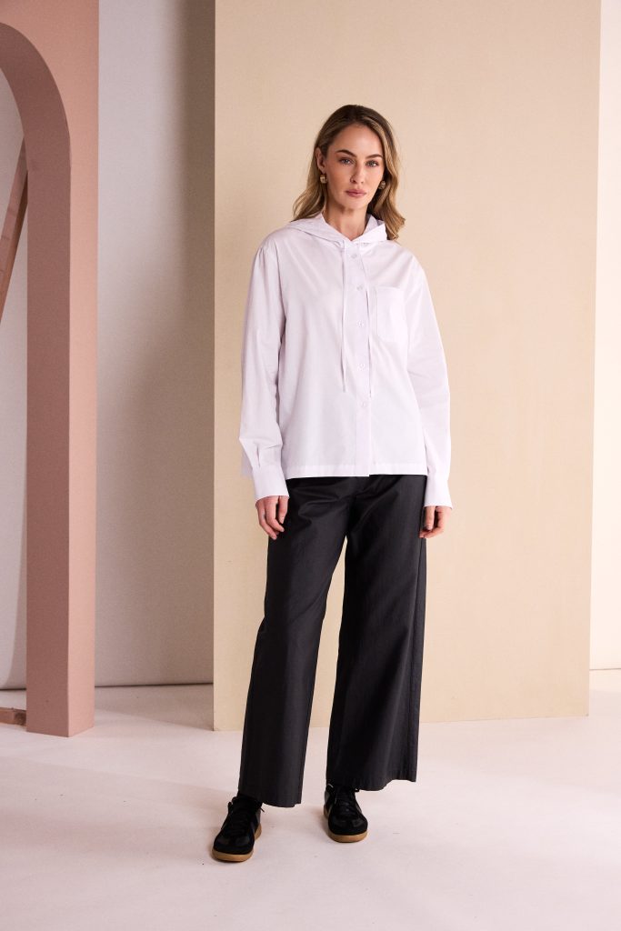 Naya Black Wide Leg Pull up Trouser