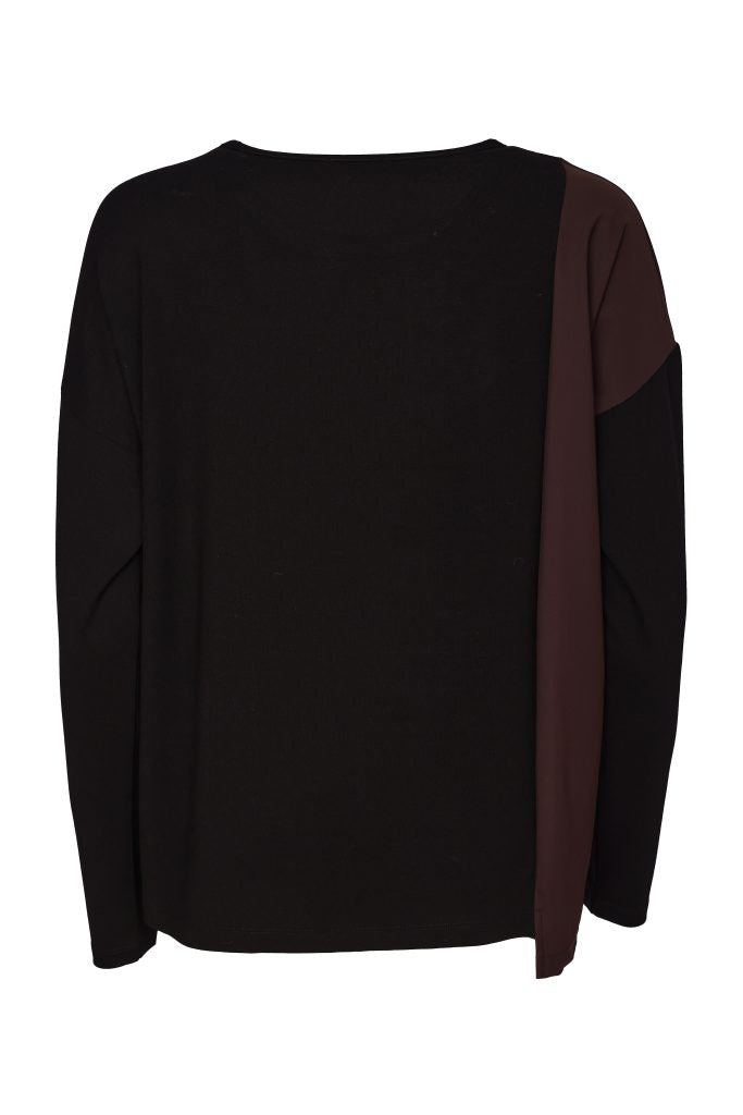 Naya Black/Choko Zip Pocket Top