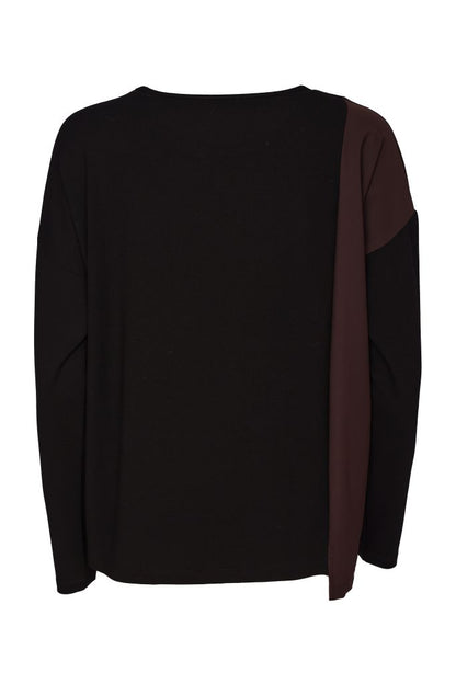 Naya Black/Choko Zip Pocket Top