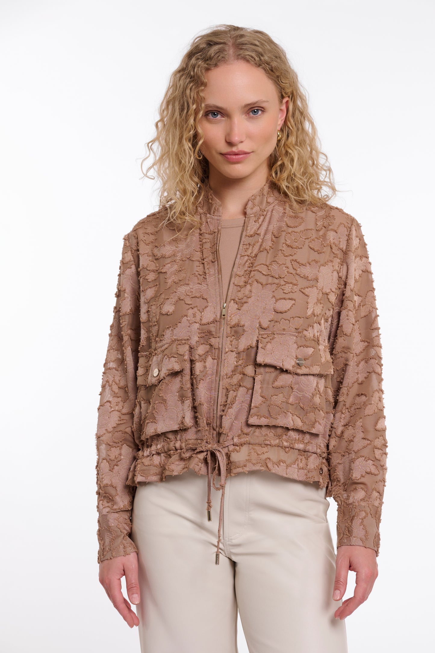 Rino & Pelle Priori Rosy Brown Zip Jacket
