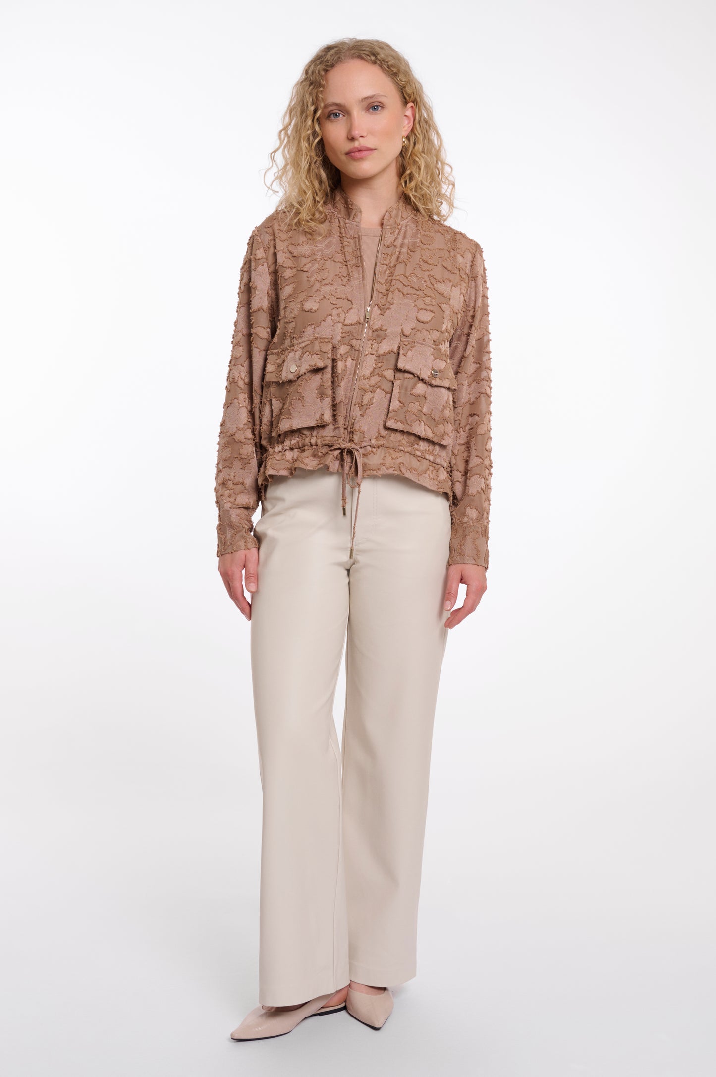 Rino & Pelle Priori Rosy Brown Zip Jacket