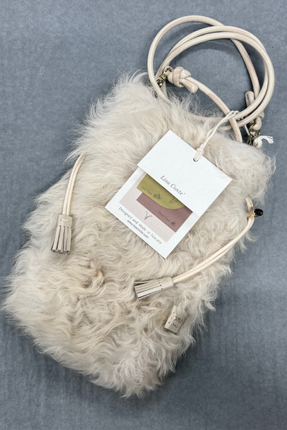 Lisa Conte Gilda Butter Cream Shearling Bag