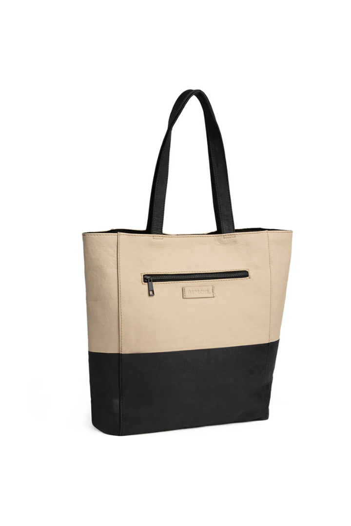 Depeche Black/Warm Vanilla Shopper Bag