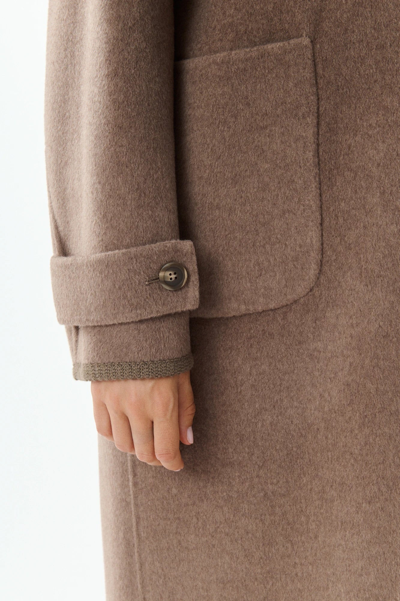 Giovanni Raya Greige/Taupe Reversible Hooded Coat