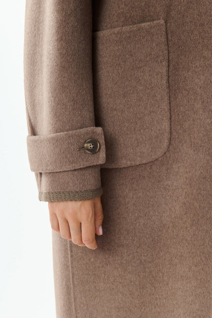 Giovanni Raya Greige/Taupe Reversible Hooded Coat