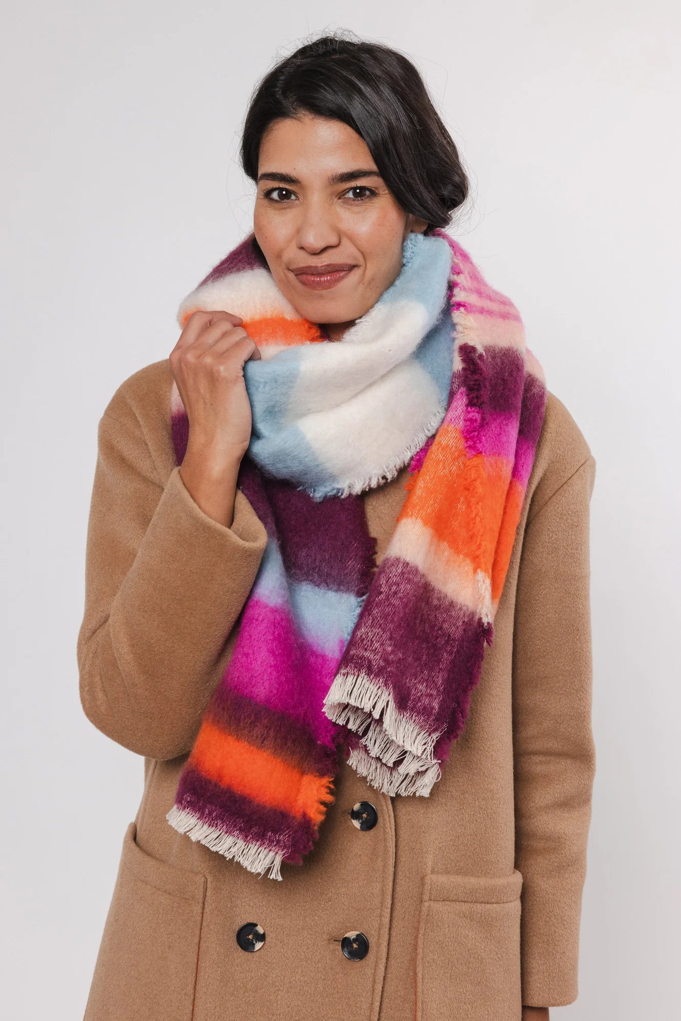 Rino & Pelle Reeve Multi Colour Stripe Scarf