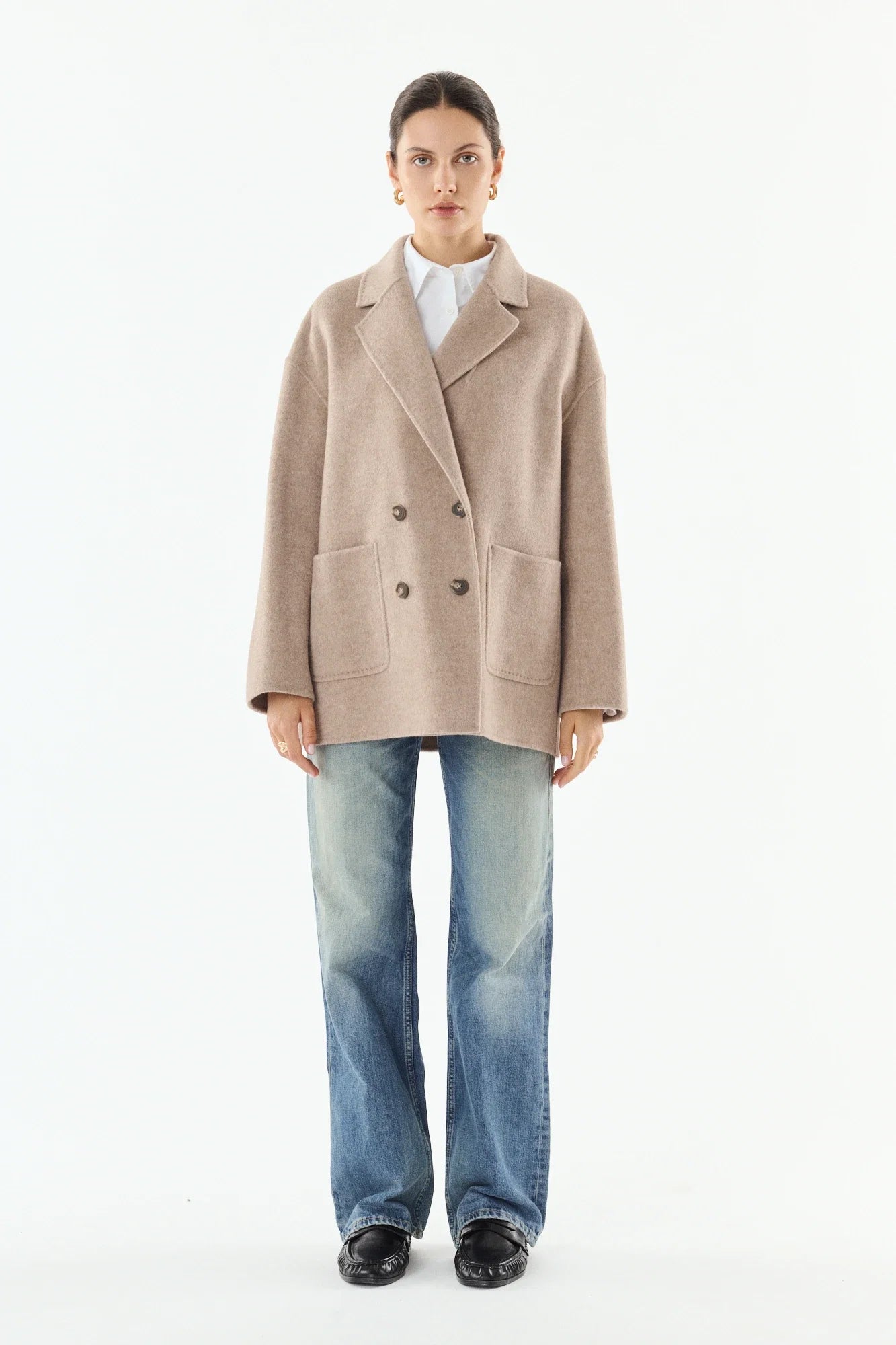 Giovanni Sammie Taupe Wool/Cashmere Jacket