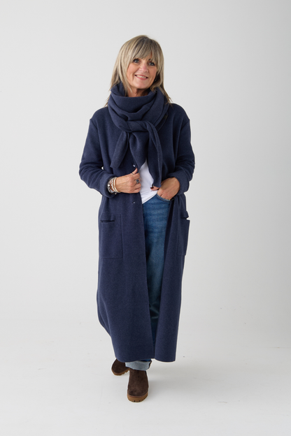 Henriette Steffensen Evening Blue Triangle Scarf