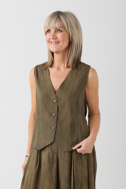 el2 Dark Olive Waistcoat 2080