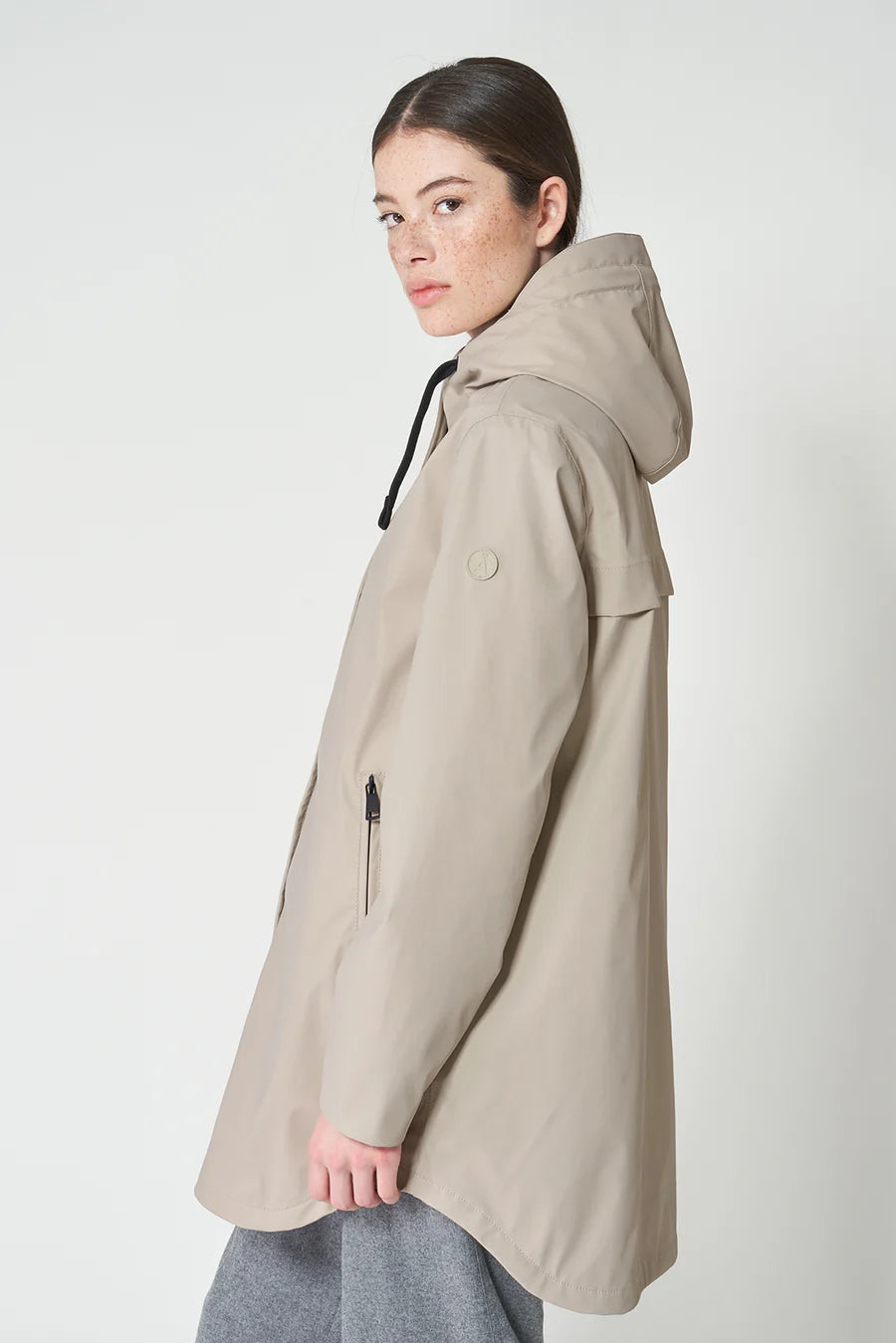 Tanta Snow Stone Grey Raincoat