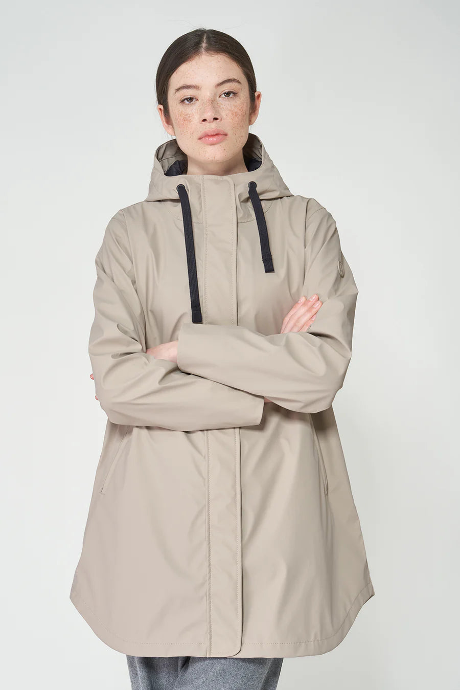 Tanta Snow Stone Grey Raincoat