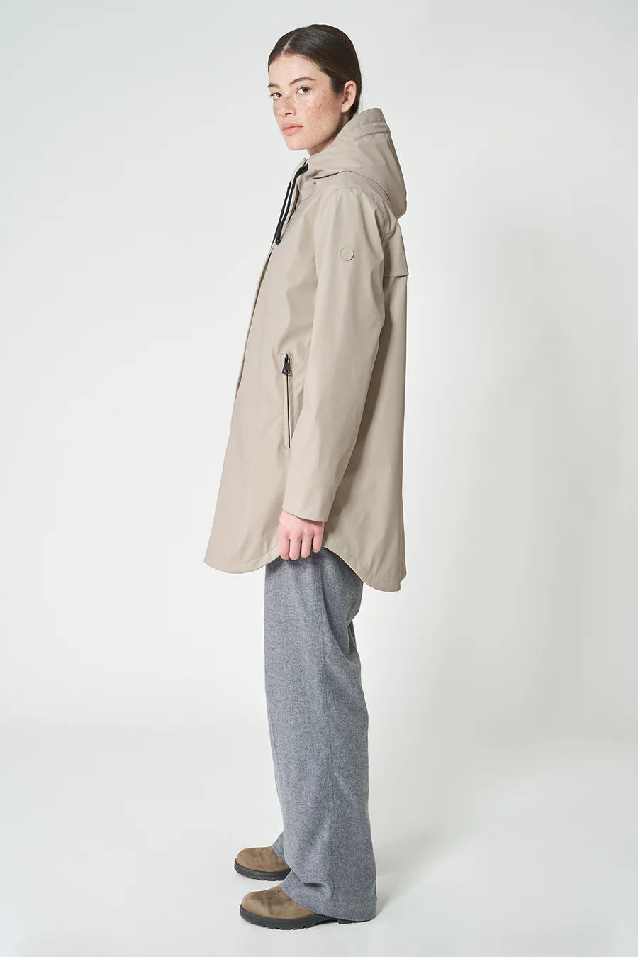 Tanta Snow Stone Grey Raincoat