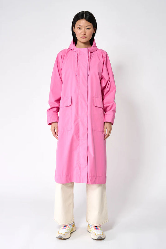 Tanta Pink Nebel Oversize Hooded Raincoat