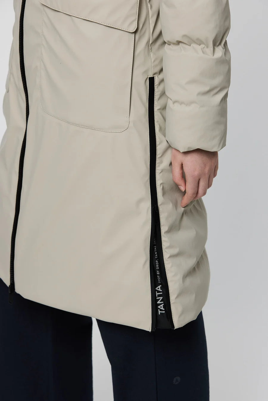 Tanta Rime Stone Grey Coat T3288