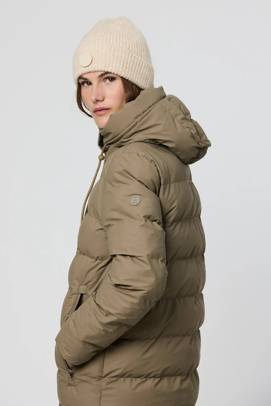 Tanta Glaze Brindle Puffer Coat T3318