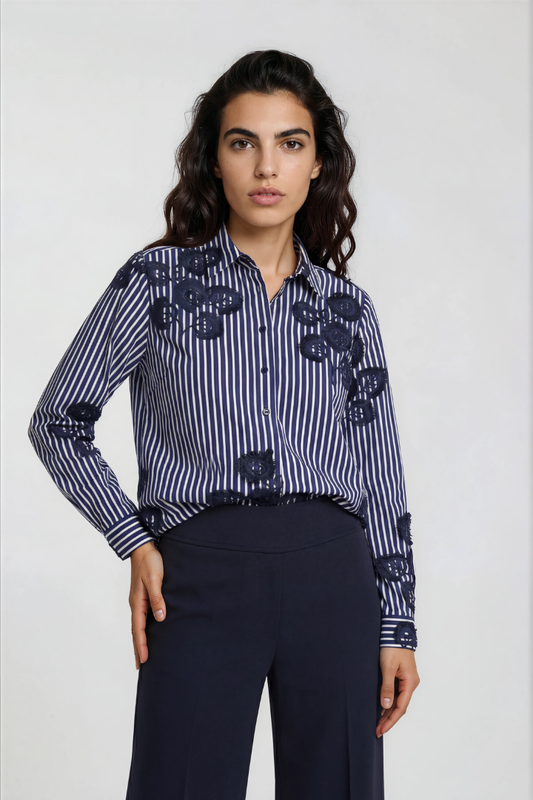 Milano Navy Stripe Shirt