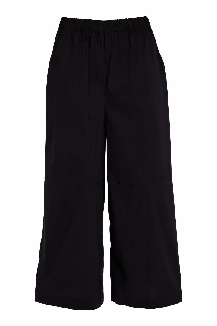 Naya Black Wide Leg Crop Trouser