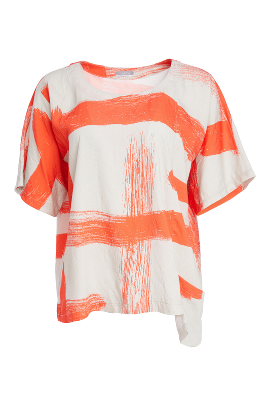 Naya Camelia Brush Stroke Pocket Top