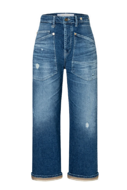 Mac Baggy Modern Destroyed Straight Tape Jeans