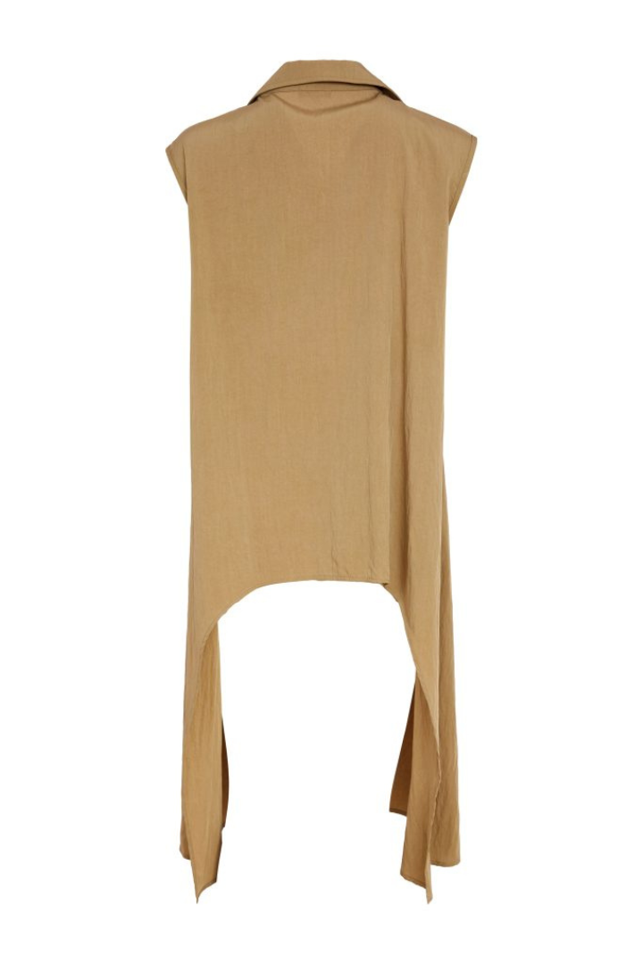 Naya Tan Placement Print Top w/Long sides