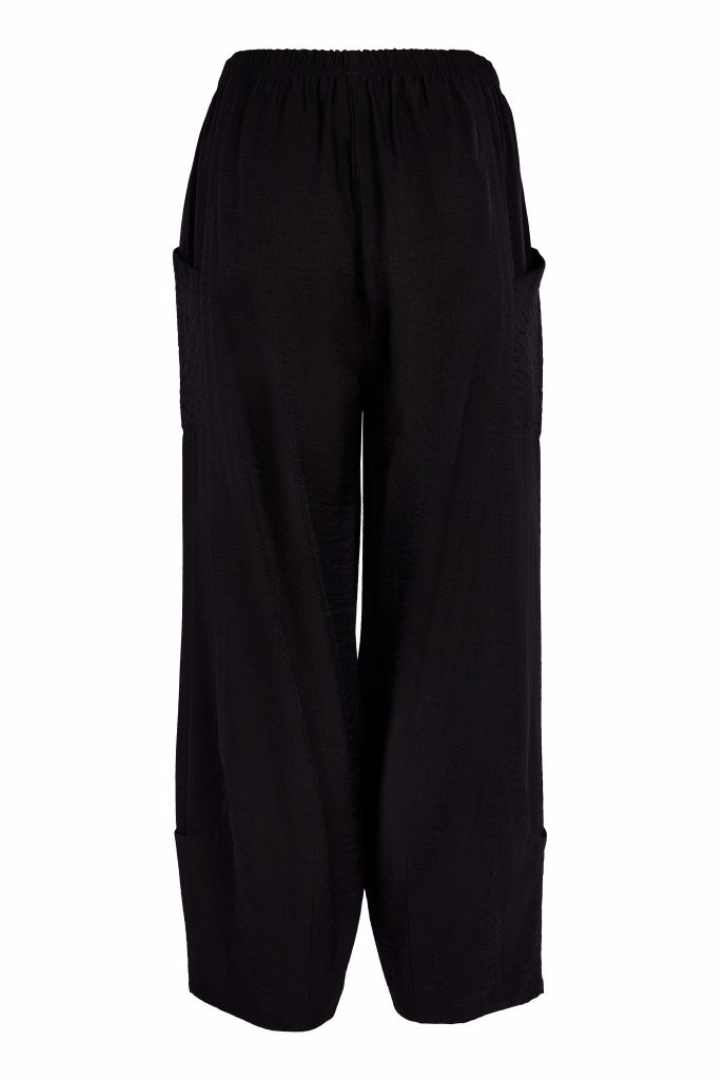 Naya Black Curved Seam Pull-Up Trouser