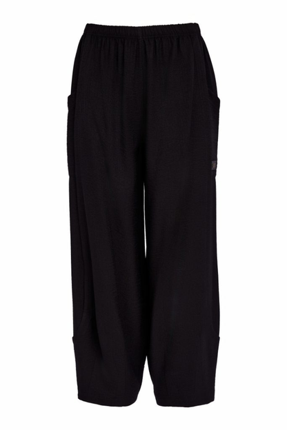 Naya Black Curved Seam Pull-Up Trouser