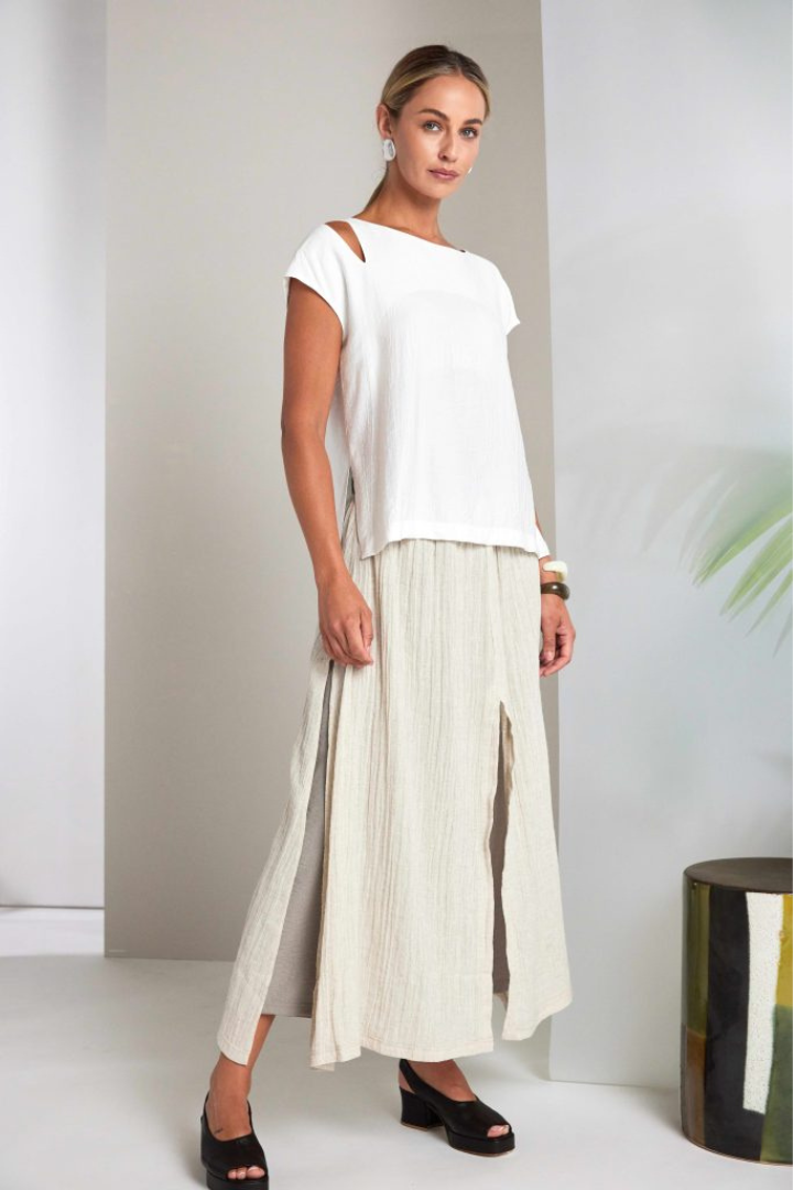 Naya Pebble Over Layer Pull-Up Trouser