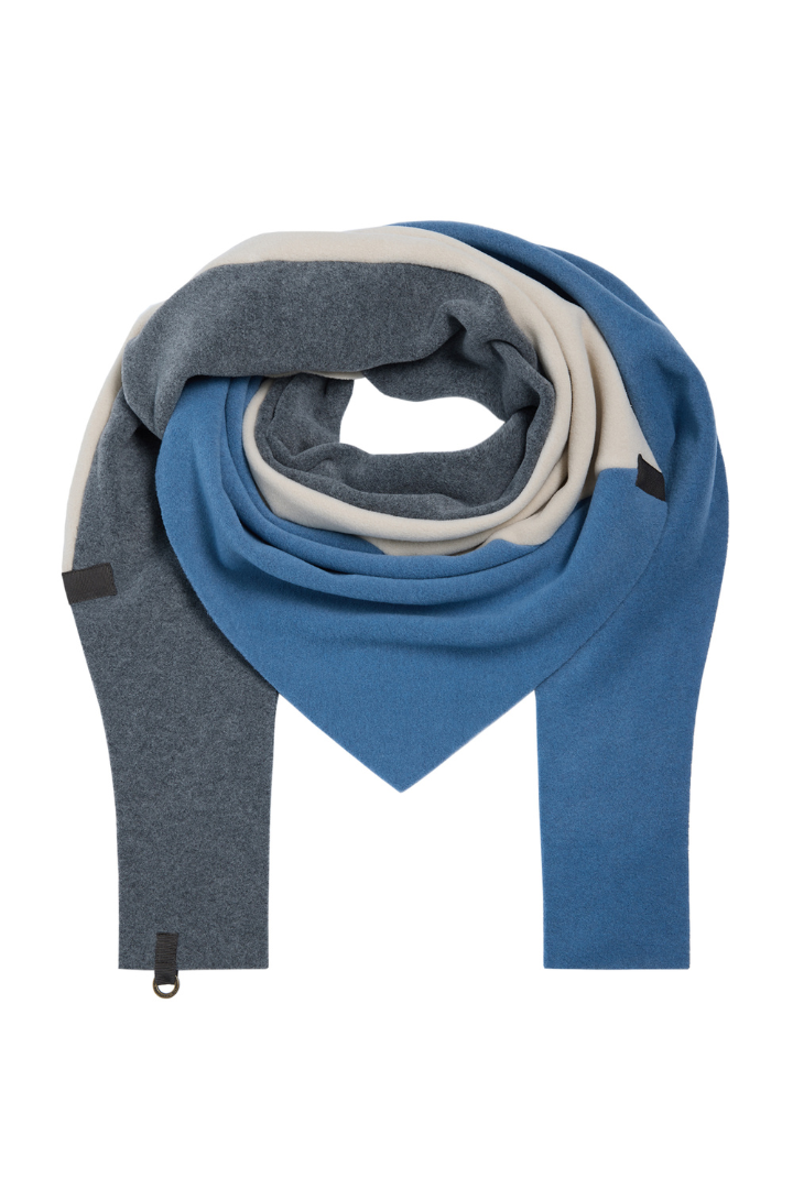 HS Dusty Blue/Kit/Grey Triangle Scarf 4078